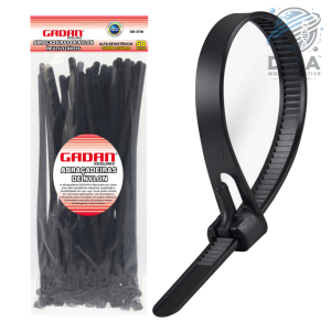 ABRAÇADEIRA DE NYLON REUTILIZÁVEL 7,6X250MM C/ 50UN. PRETA - GD 3730