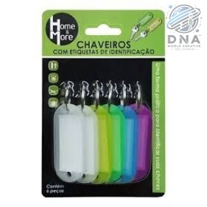 CHAVEIROS COM ETIQUETAS DE IDENTIFICAÇÃO C/ 6UN. HM-138